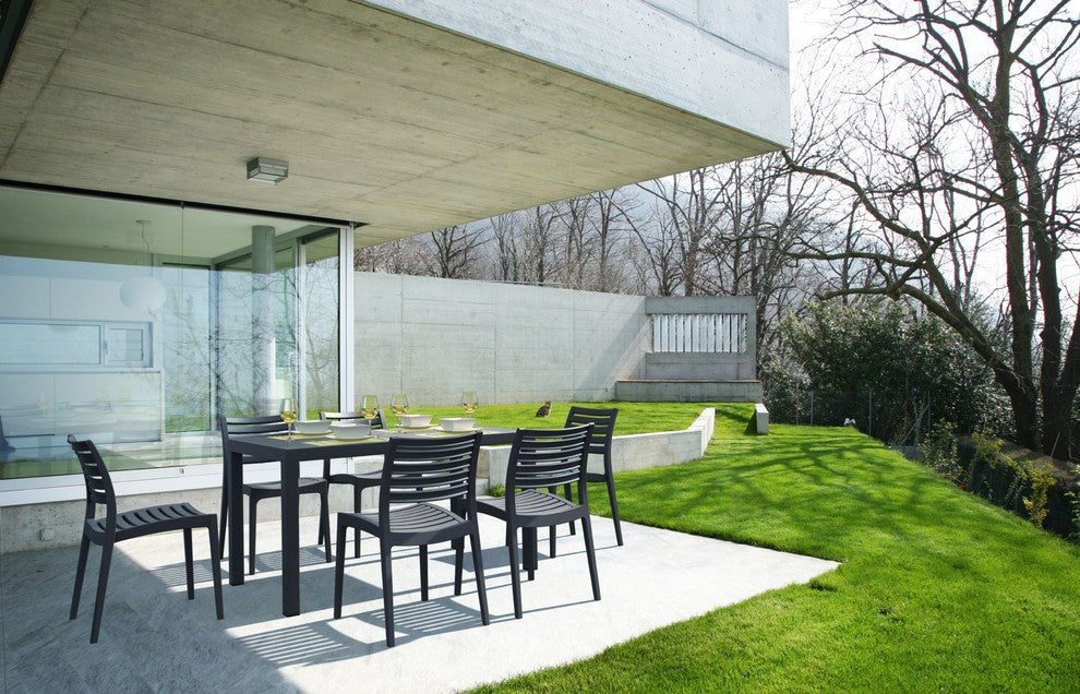 Compamia Ares Rectangle Dining Table, Dark Gray