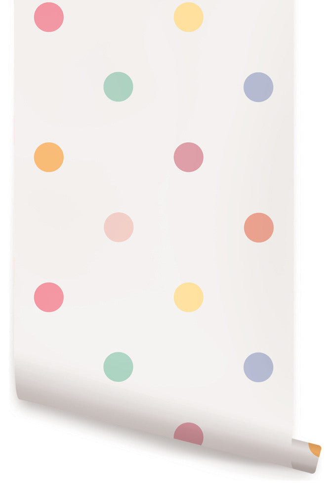 Polka Dot Peel and Stick Vinyl Wallpaper, Pink, 24"w X 108"h