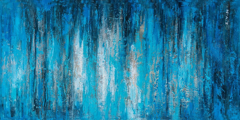 "A Sea of Blue" Hand Painted Canvas Abstract Artwork, Fine Art, Modern Artwork