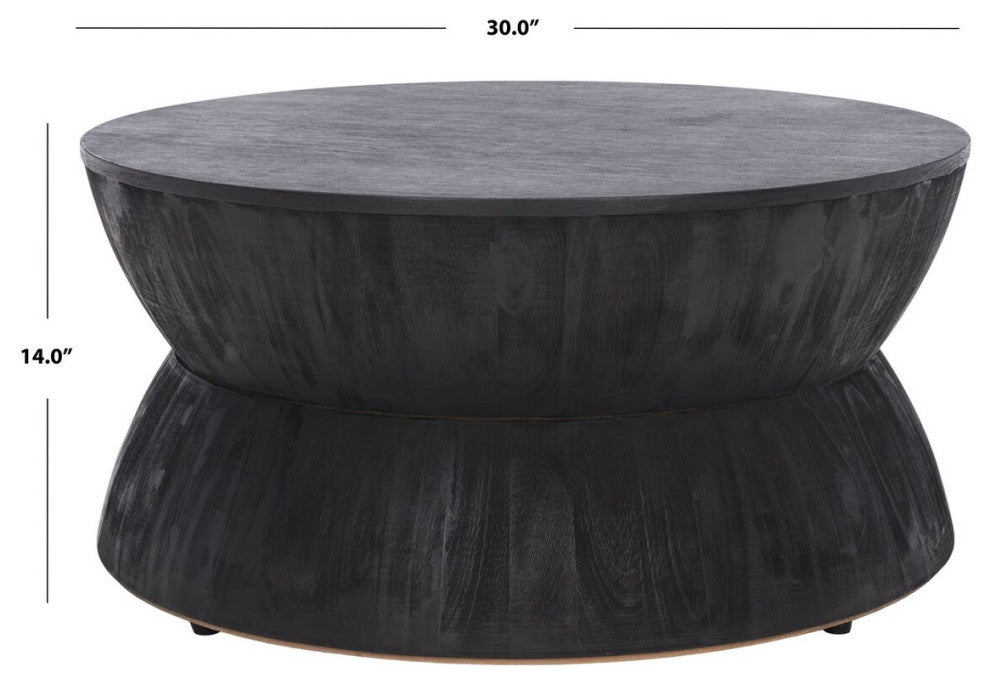 Safavieh Alecto Round Coffee Table, Black