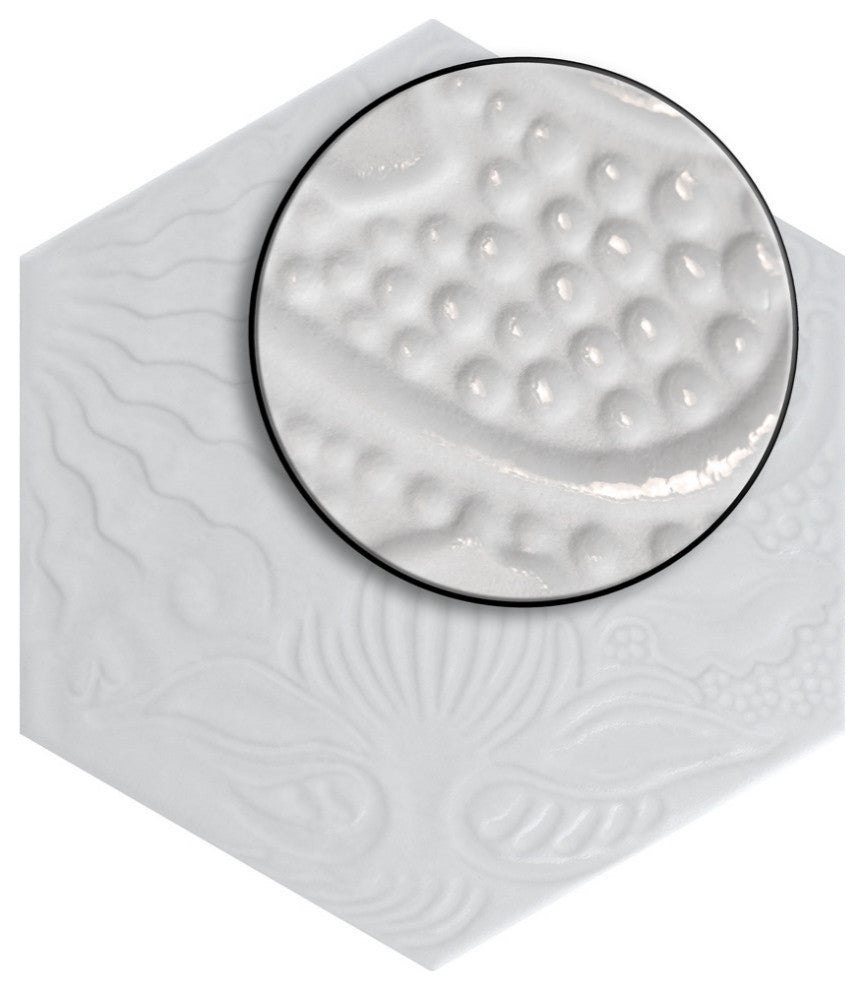 Gaudi Lux Hex White Porcelain Floor and Wall Tile