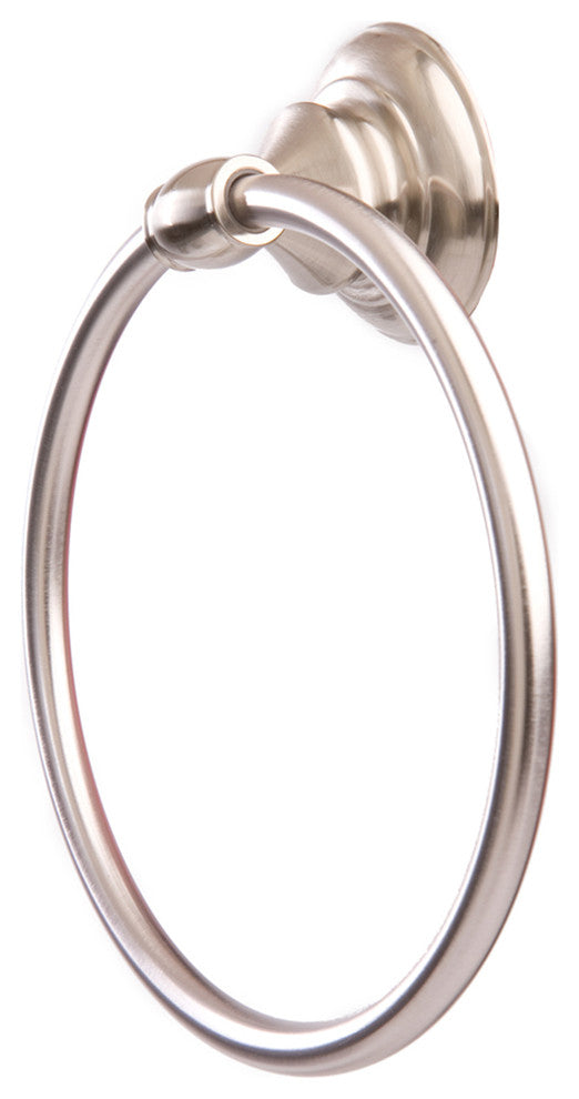 Arista Highlander Collection Towel Ring, Satin Nickel