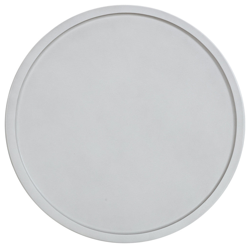 Darcy Concrete Side Table, White