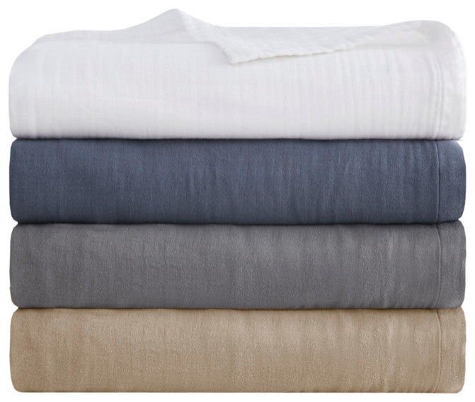 Clean Spaces Gauze 100% Cotton Lightweight Blanket, Tan