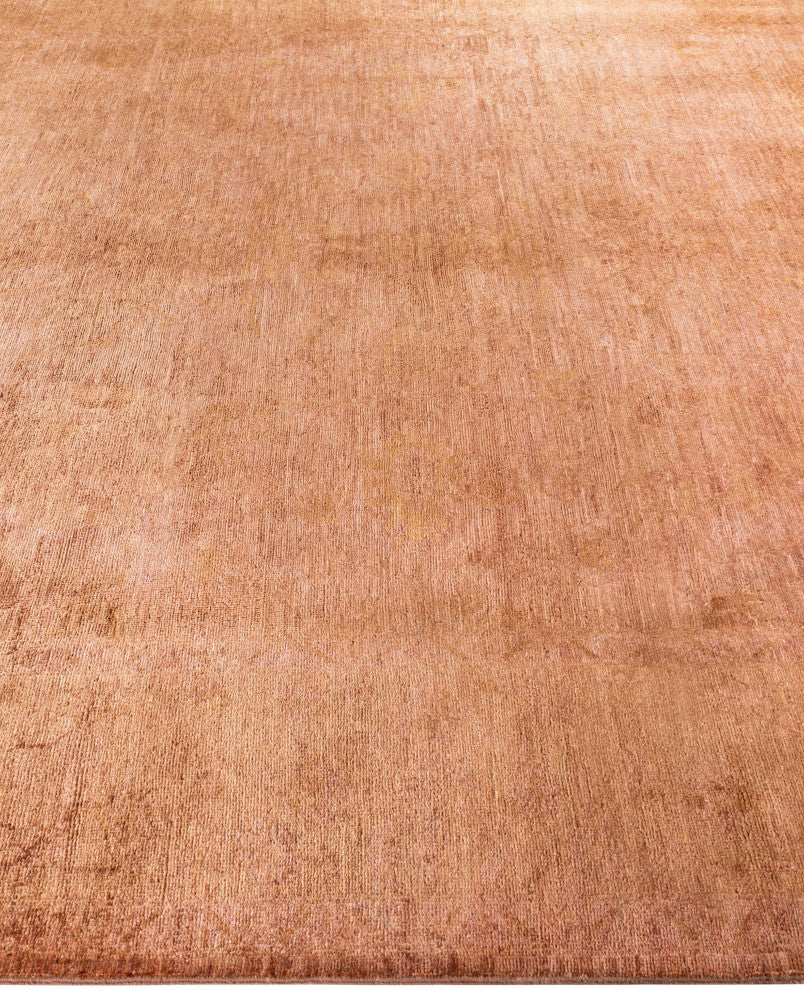 Overdyed One-of-a-Kind Hand-Knotted Area Rug Brown, 8' 1" x 9' 10"