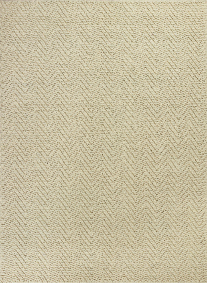 Porto 1220 Ivory Herringbone Rug, 27"x45", 27"x45"