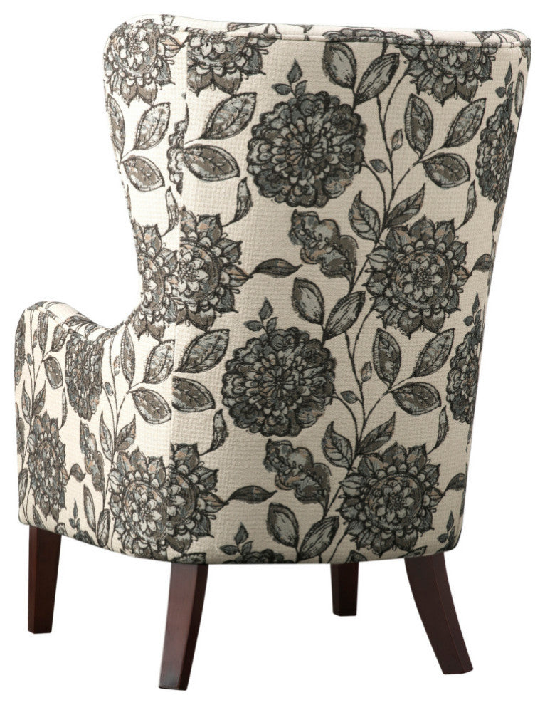Madison Park Arianna Swoop Wing Chair, Floral