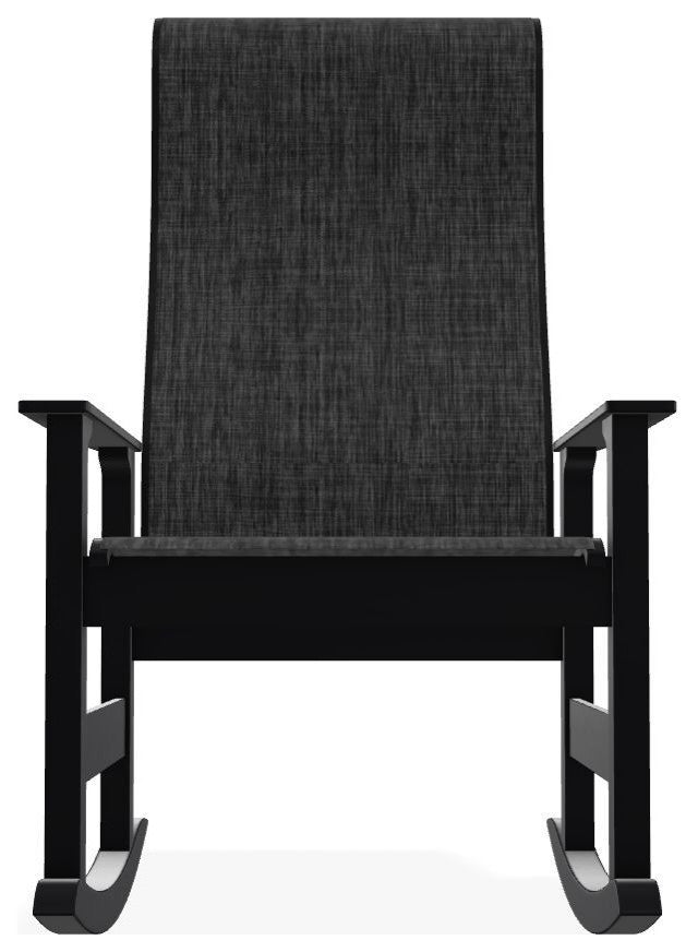 Leeward Sling Outdoor Supreme Rocker, Augustine Shadow/Black