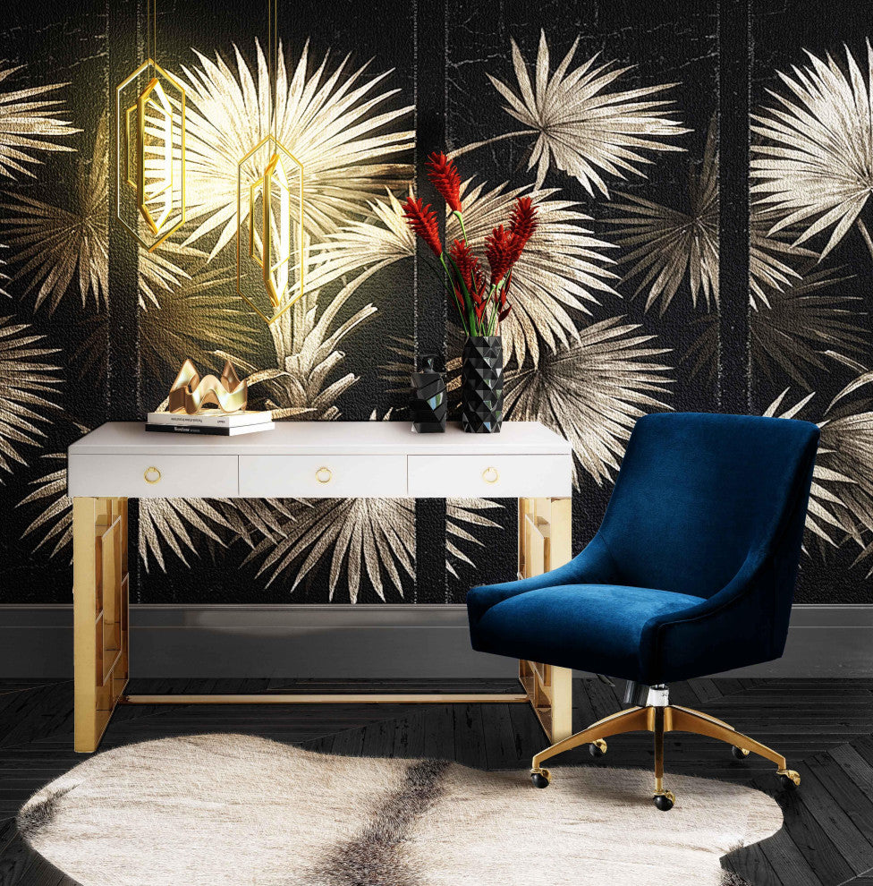 Beatrix Navy Office Swivel Chair - Navy