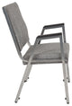 Antimicrobial Bariatric Arm Chair With Silver Vein Frame, Gray Fabric