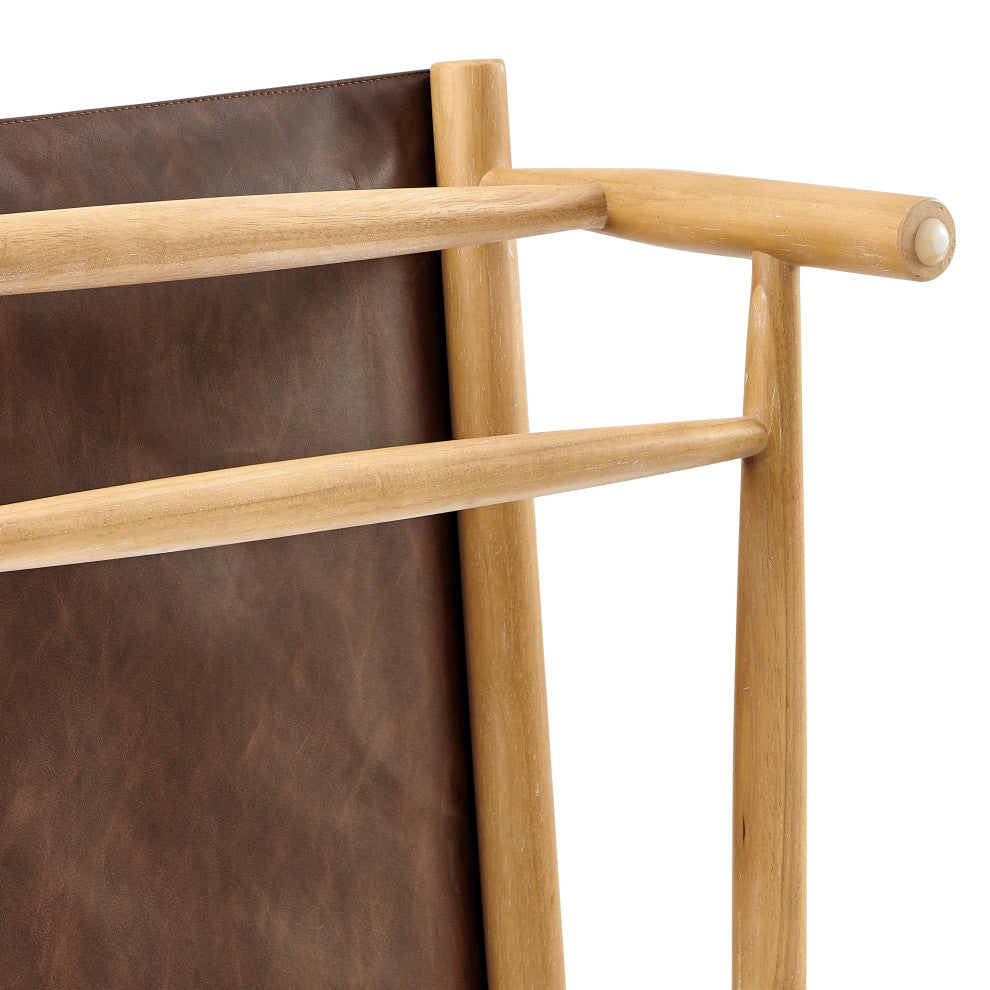 Oswald Tufted Accent Chair, Casa Brown