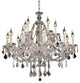 Elegant Alexandria Foyer Hall Light, Chrome Finish With Royal Cut Crystal