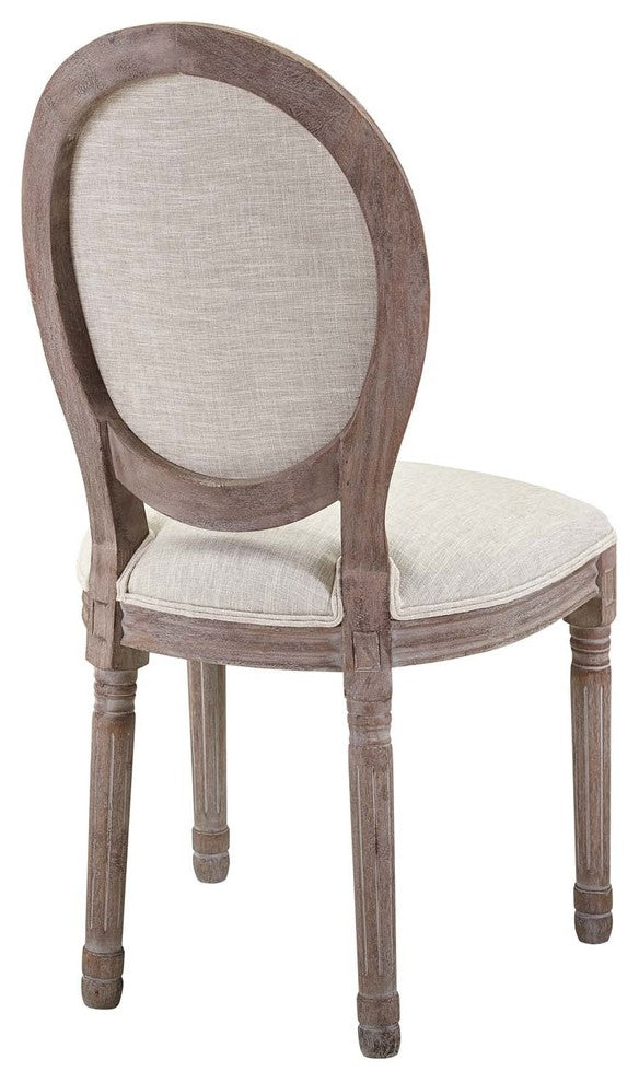Emanate Dining Side Chair Upholstered Fabric Set of 4, Beige
