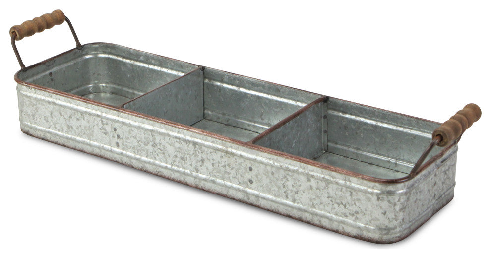 Gondula 3 Slot Galvanized Caddy