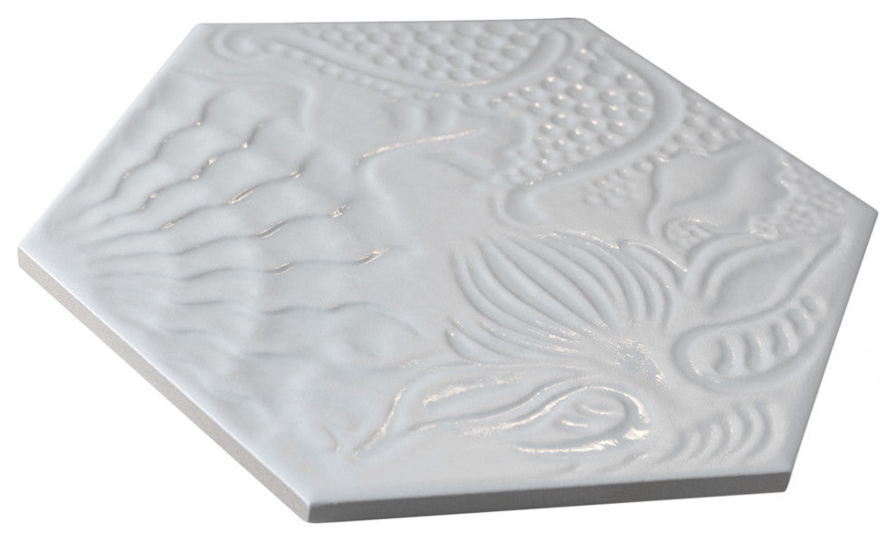 Gaudi Lux Hex White Porcelain Floor and Wall Tile