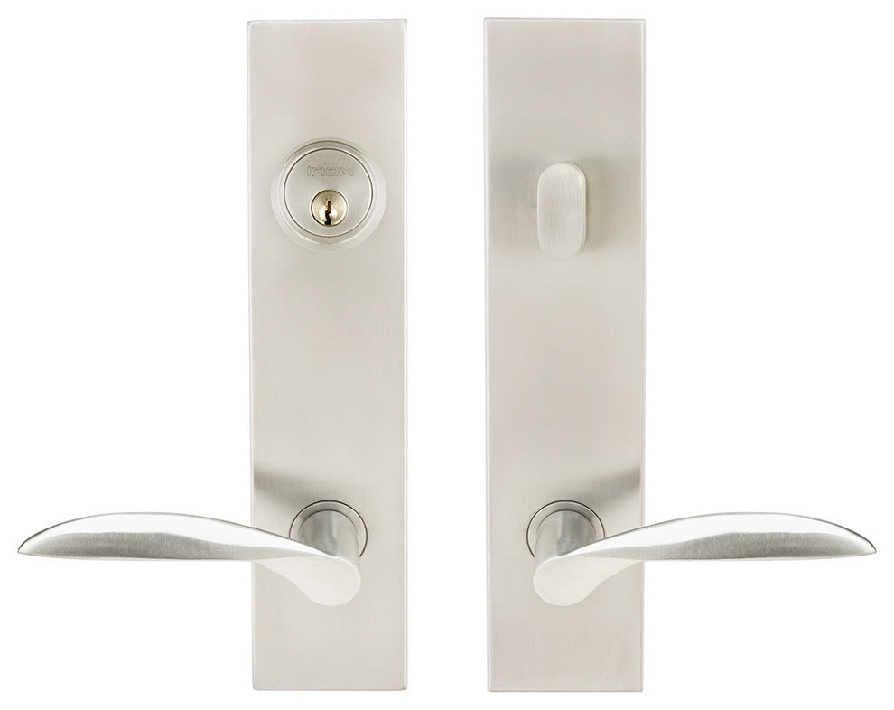 Stratus Lever, Tubular Entry, Single Cylinder, Left Hand, Satin Stainless Steel