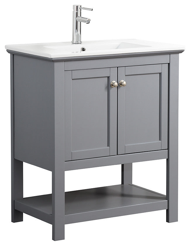 Fresca Manchester 30" Vanity, Gray