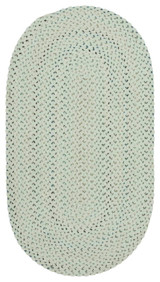 Vivid Braided Oval Rug, Eggshell, 9'2"x13'2"