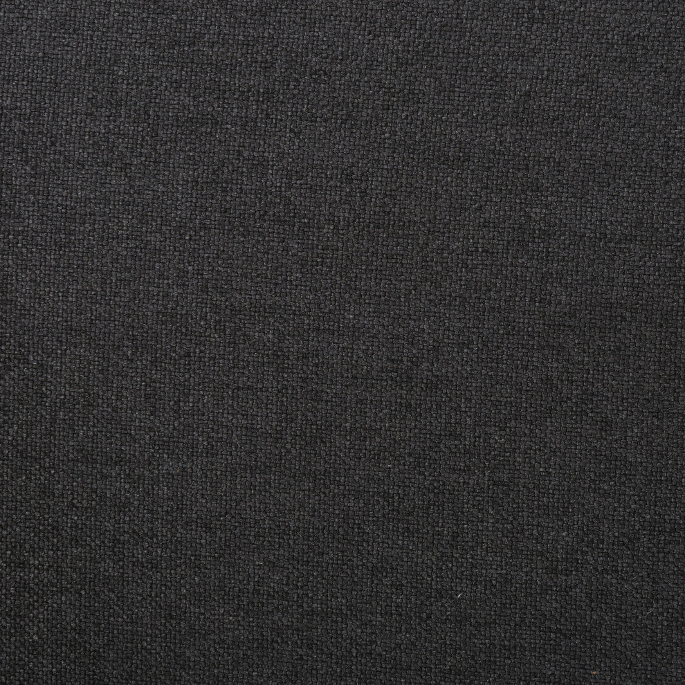 GDF Studio Elaina Industrial Modern Fabric Bench, Dark Charcoal