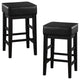 Lexicon Pittsville 24" Faux Leather Counter Stool in Espresso (Set of 2)