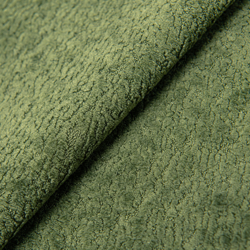 4"x 4" Fabric Swatch Sample, Moss Green Fleeced Teddy