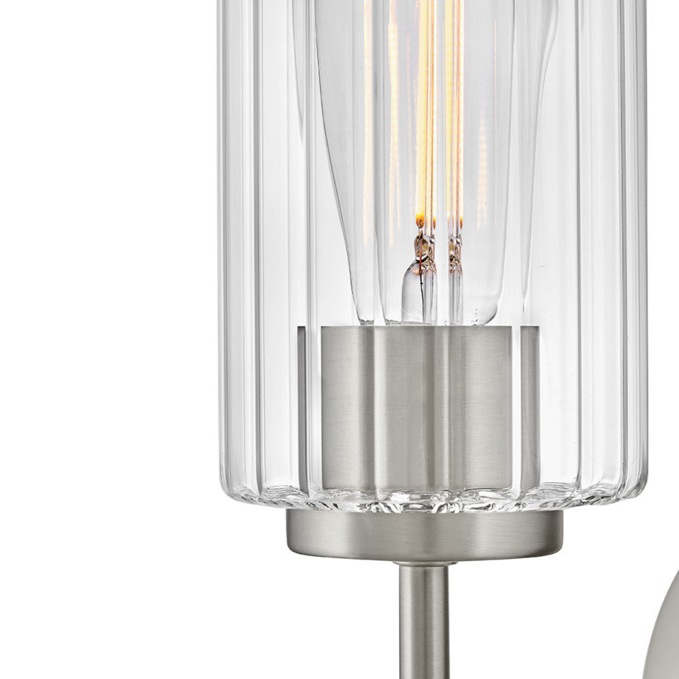 Lark Leta Medium Single Light Sconce, Brushed Nickel