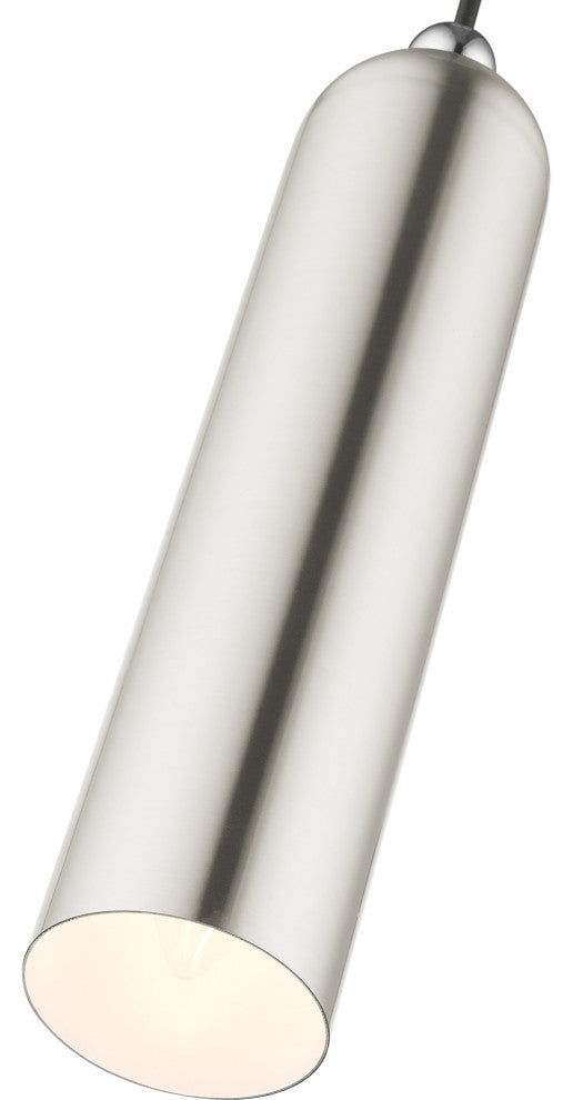 Brushed Nickel Mid Century Modern, Minimal, Urban, Scandinavian Pendant