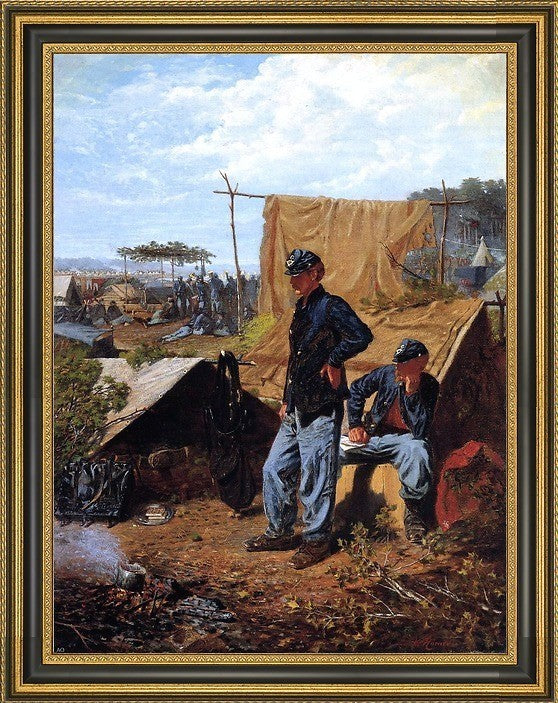 Winslow Homer Home Sweet Home Framed Premium Canvas Print, 18"x24"