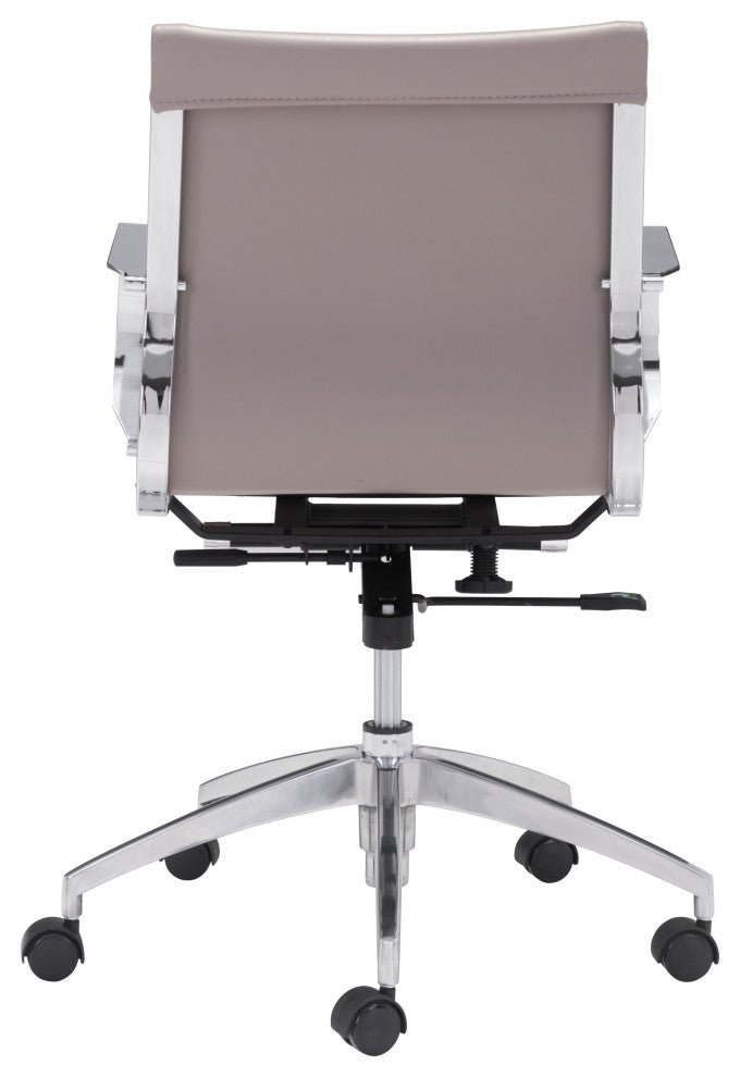 Glider Low Back Office Chair Taupe