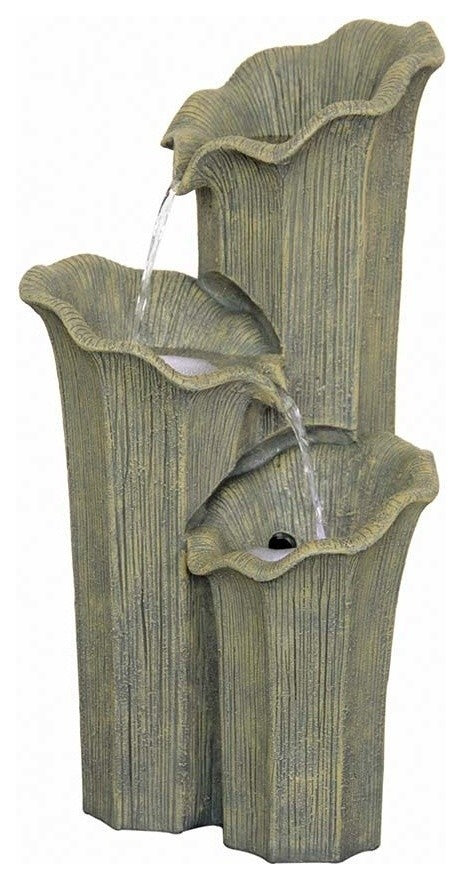 Three Lilies Cascading Garden Fountain