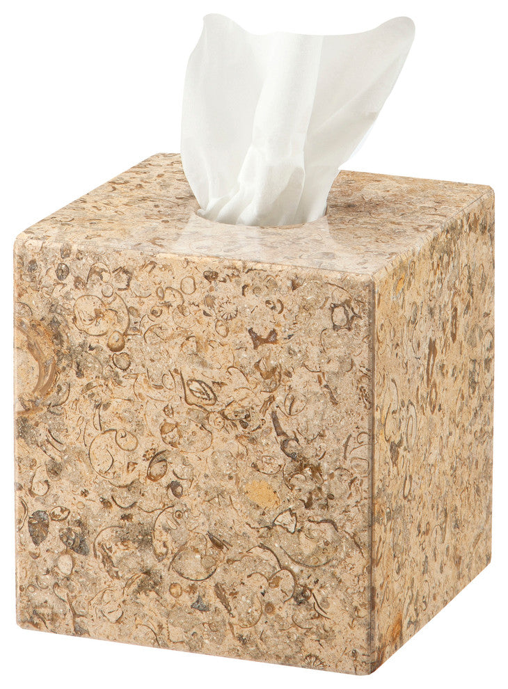 Myrtus Collection Fossil Stone Tissue Box Holder