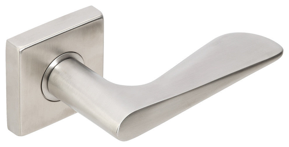 Ecco Lever, Tubular Passage, Satin Stainless Steel, 2-3/8" Backset