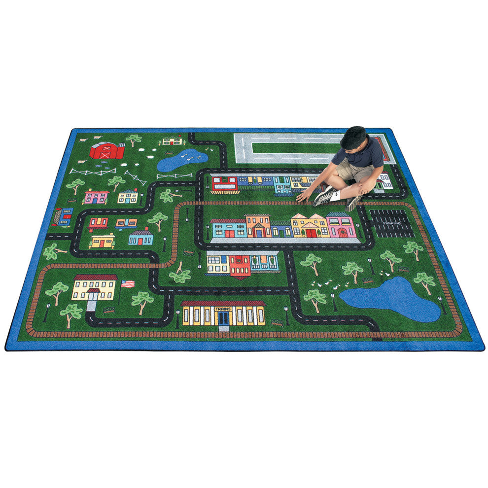 Kid Essentials Rug, Tiny Town, Multicolored, 5'4"x7'8"
