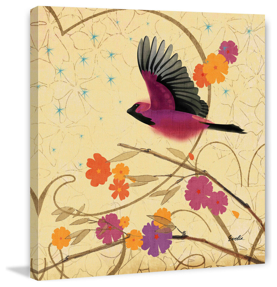 "Hooded Oriole II" Painting Print on Canvas by Evelia