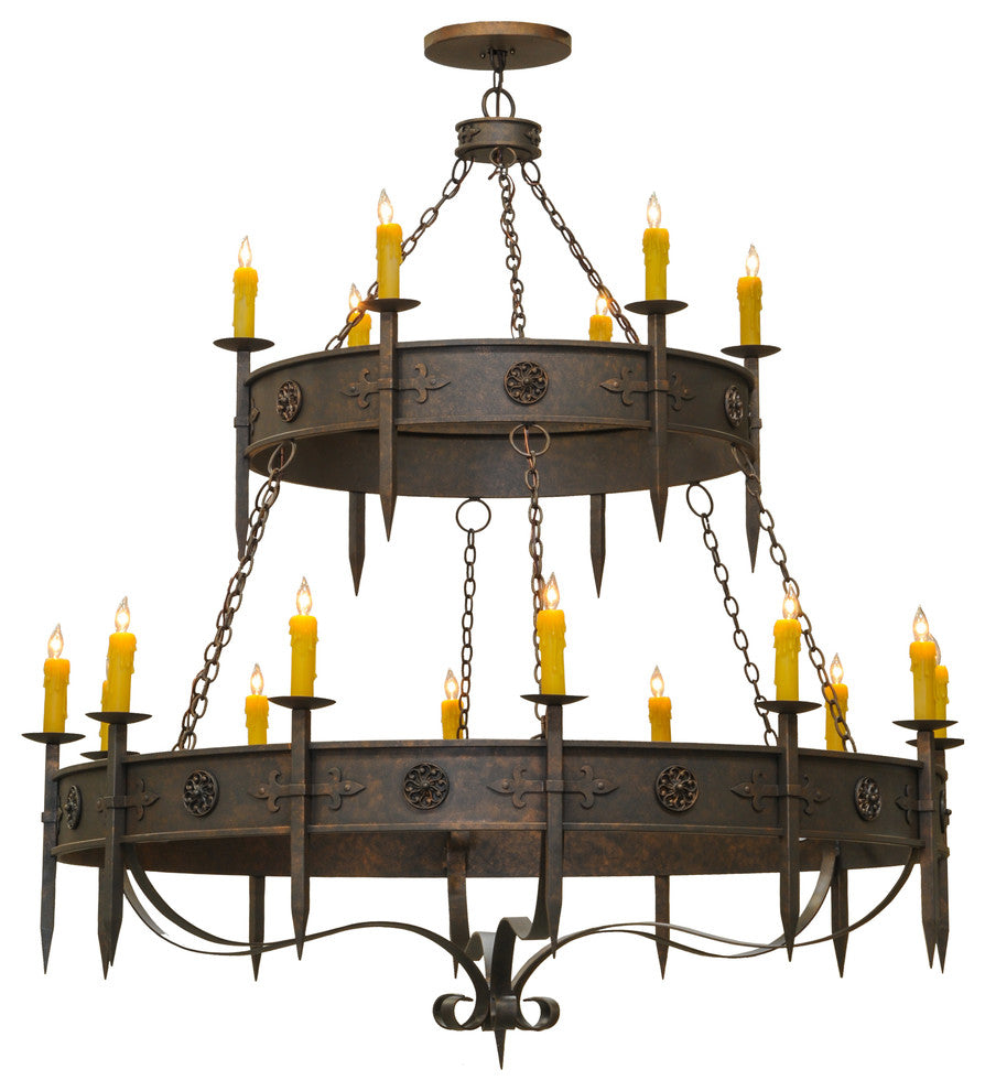69W Calandra 18 LT Two Tier Chandelier