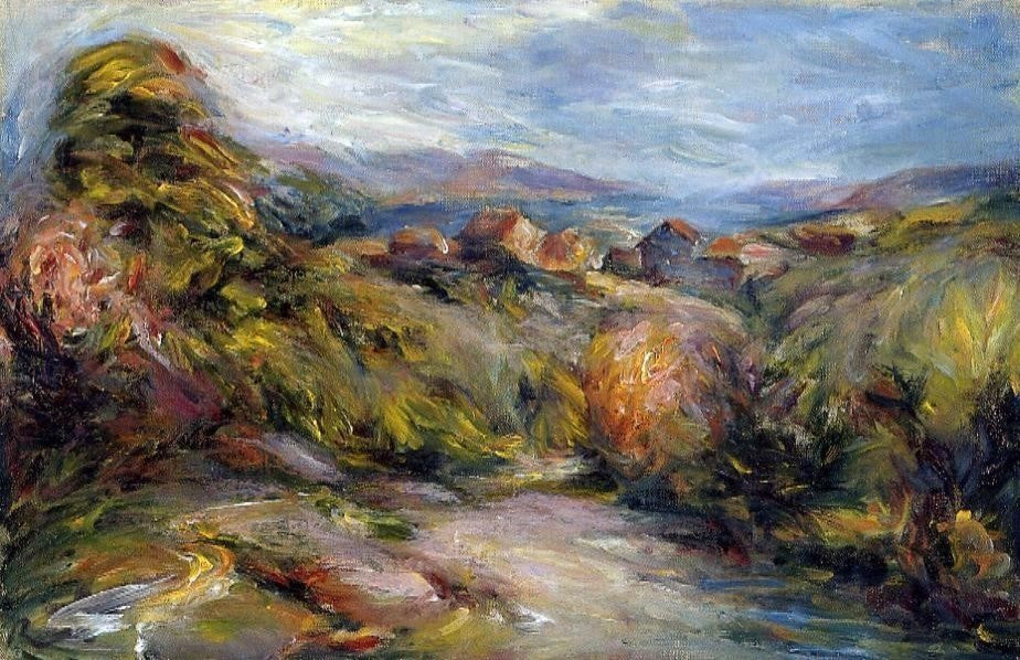 Pierre Auguste Renoir The Hills of Cagnes Premium Canvas Print