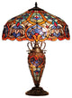 SADIE Tiffany-style 3 Light Victorian Double Lit Table Lamp 18inches Shade