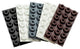 Recessed Adhesive Rubber Door Stops-BS17 .880"x.400"-72pcs, Brown