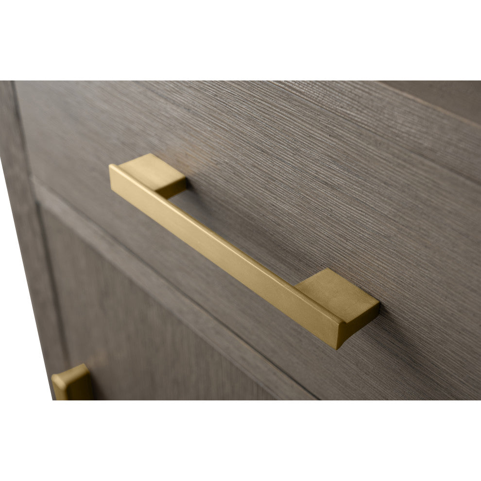 Vanity Art Bathroom Vanity With Sink, Driftwood Gray, 72", Double Sink, Golden Brushed