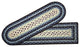 Blueberry/Cream Oval Stair Tread 27"x8.25"