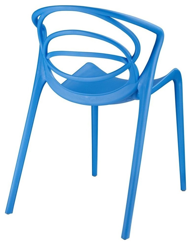 Modern Blue Locus Dining Side Chair