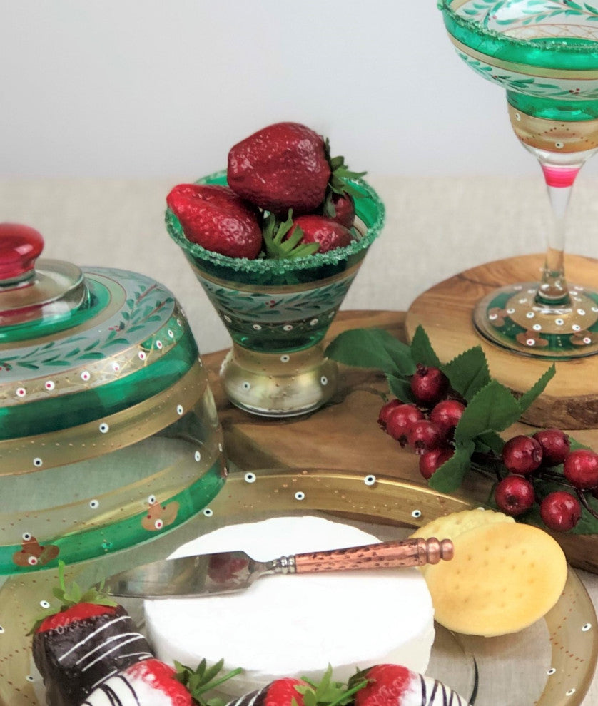 Christmas Garland Cosmopolitan Glasses, Set of 2