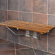 36" ADA Compliant Teak Wood Folding Shower Bench Seat, Wall Mounted