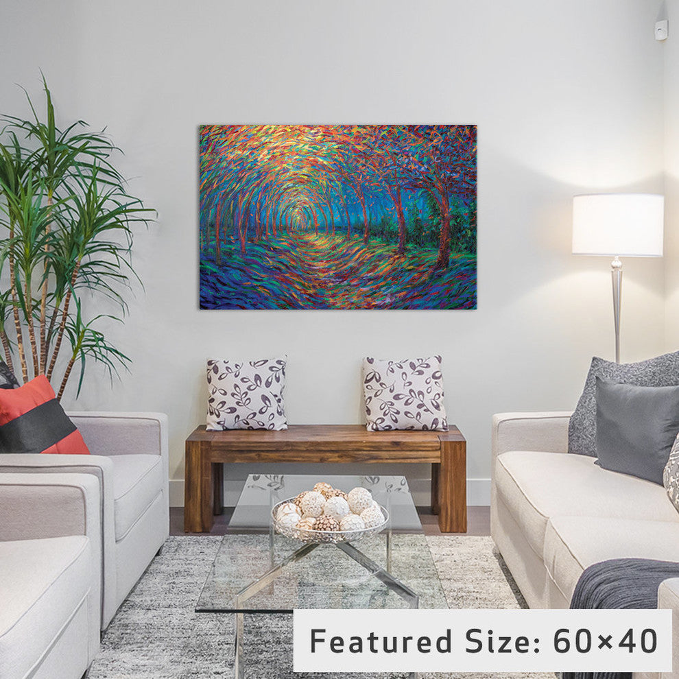 "House Of Moon And Trees Gallery" by Iris Scott, 40"x26"x1.5"