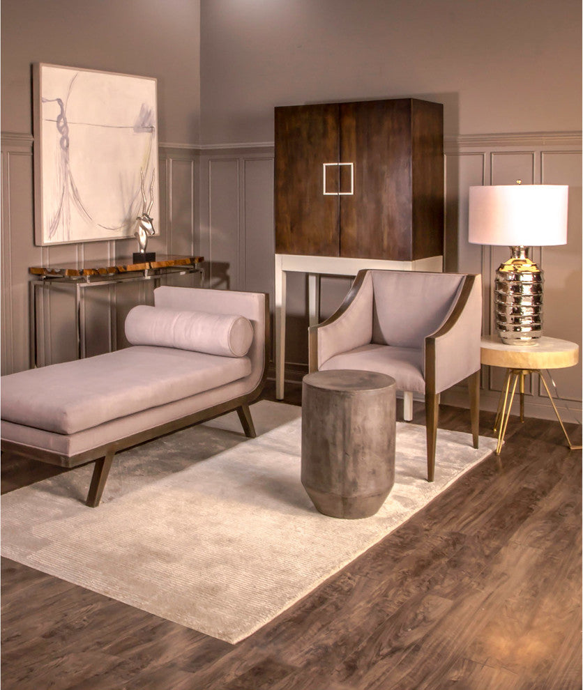 Dimond Home 7159-060 Biarritz Suar Wood Accent Table With Gold Metal Legs