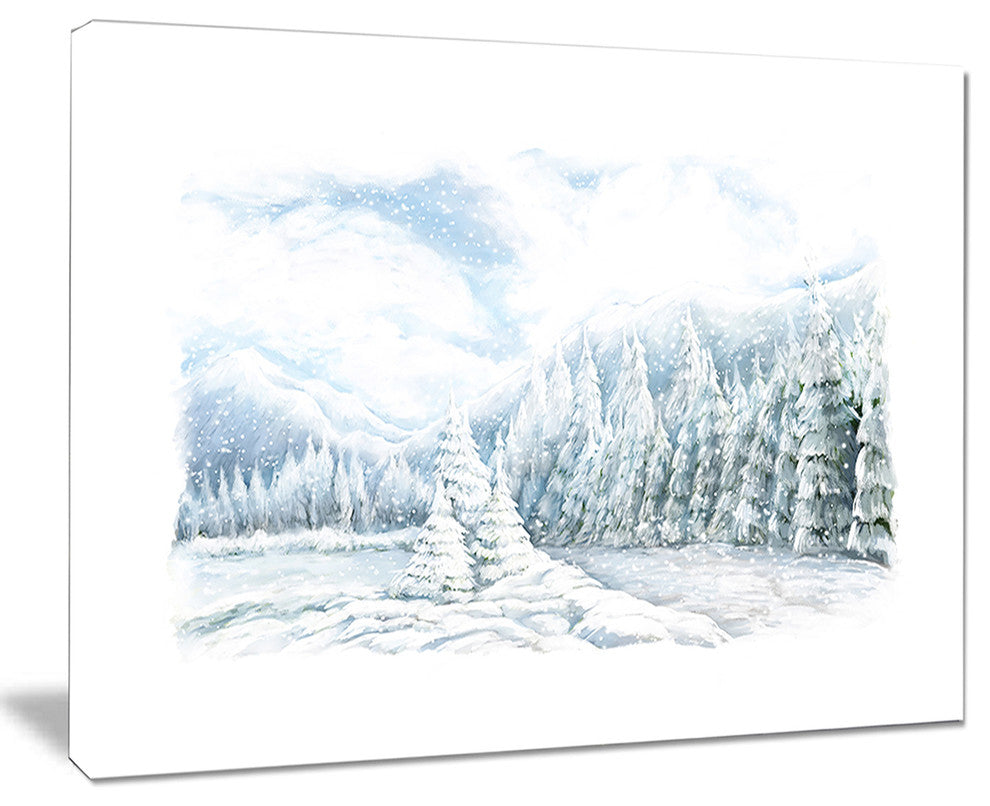 "Christmas Winter Happy Panorama" Landscape Wall Art, 20"x12"