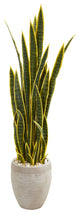 52" Sansevieria Artificial Plant in Sand Colored Planter