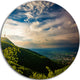 Vitosha Mountain Over Sofia Bulgaria, Landscape Round Wall Art, 11"