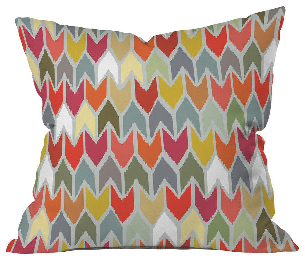 Deny Designs Sharon Turner Beach House Ikat Chevron Outdoor Throw Pillow