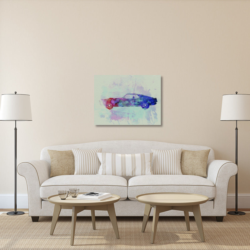 "Ford Mustang Watercolor 1" Fine Art Print